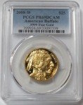 2008 W $25 Gold Buffalo 1/2 Oz Coin PR69