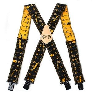 MELOTOUGH Men's Heavy Duty Adjustable Suspenders - Black