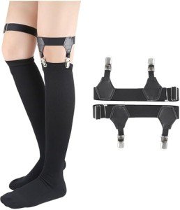 Mebiosi Adjustable Sock Garters for Men and Women