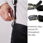 LazarsSpace Men's X-Back Clip-On Elastic Suspenders