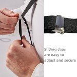 LazarsSpace Men's X-Back Clip-On Elastic Suspenders