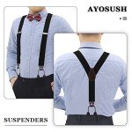 Adjustable Heavy Duty Black Suspenders for Men