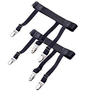 Men's Non-Slip Shirt Stays with Locking Clamps