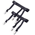 Men's Non-Slip Shirt Stays with Locking Clamps