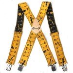 Men's 2" Wide Adjustable Elastic Suspender Braces