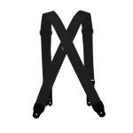 Black Elastic Button-End Work Suspenders for Men