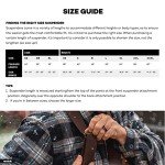 Black Elastic Button-End Work Suspenders for Men