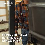 Black Elastic Button-End Work Suspenders for Men