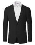 Men's Lightweight Slim Fit Black Linen Blazer