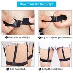 Men's Non-Slip Shirt Stays with Locking Clamps