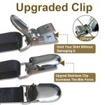 Men's Adjustable Shirt Stays with Clips - Black