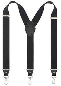 Timiot Adjustable Y-Shaped Men's Suspenders - Black