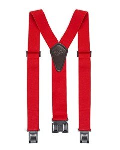 Dickies Men's Red Y-Back Adjustable Suspenders