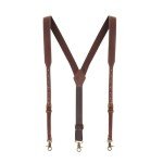 Men's Heavy Duty Y-Back Leather Suspenders