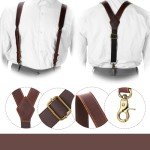 Men's Heavy Duty Y-Back Leather Suspenders