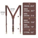 Men's Heavy Duty Y-Back Leather Suspenders