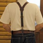 Men's Heavy Duty Y-Back Leather Suspenders