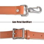 Brown Leather Heavy-Duty Men's Suspenders