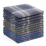 12-Pack Cotton Handkerchiefs for Men - Classic Styles