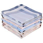 12 Pack of Cotton Men's Plaid Handkerchiefs