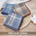 12-Pack Cotton Handkerchiefs for Men - Classic Styles