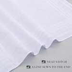 Men's Cotton White Handkerchiefs Set of 12