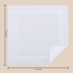 Men's Cotton White Handkerchiefs Set of 12