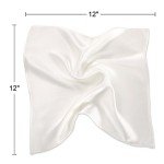 Men's 100% Silk Ivory Pocket Square - 12"x12