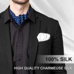 Men's 100% Silk Ivory Pocket Square - 12"x12