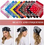 12 Pack Large Paisley Bandanas for Men and Women