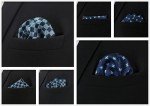 Men's Silk Pocket Square Handkerchief Set, 5 Pieces