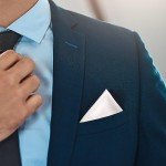 Men's 100% Silk Ivory Pocket Square - 12"x12