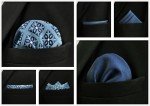 Men's Silk Pocket Square Handkerchief Set, 5 Pieces