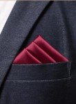 Burgundy Pocket Squares for Men, 12"x12