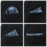 Men's Silk Pocket Square Handkerchief Set, 5 Pieces