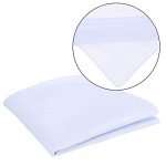 6-Pack Men's Soft White Cotton Handkerchiefs