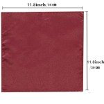 Burgundy Pocket Squares for Men, 12"x12