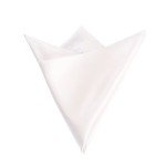 Men's 100% Silk Ivory Pocket Square - 12"x12