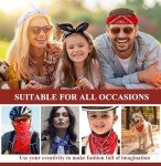 12 Pack Large Paisley Bandanas for Men and Women