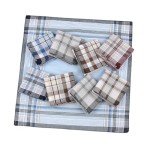 Men's Cotton Striped Checkered Handkerchief Set - 6 Pack