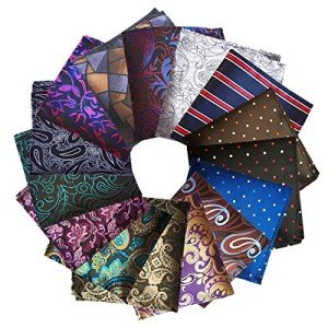 15-Piece Men's Pocket Square Set in Assorted Colors