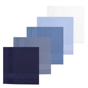 5-Pack Men's Cotton Handkerchiefs in 5 Colors