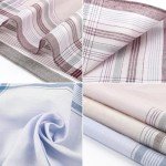 Men's Cotton Striped Checkered Handkerchief Set - 6 Pack