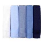 5-Pack Men's Cotton Handkerchiefs in 5 Colors