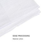 15PCS Cotton Handkerchiefs for Men - Classic White