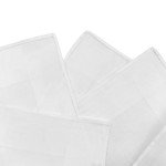 8-Pack Soft Cotton Men's Handkerchiefs - White
