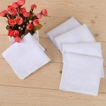 15PCS Cotton Handkerchiefs for Men - Classic White