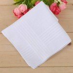 15PCS Cotton Handkerchiefs for Men - Classic White