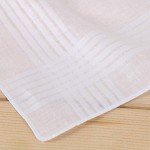 15PCS Cotton Handkerchiefs for Men - Classic White