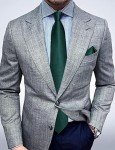 Emerald Green Silk Tie and Cufflink Set